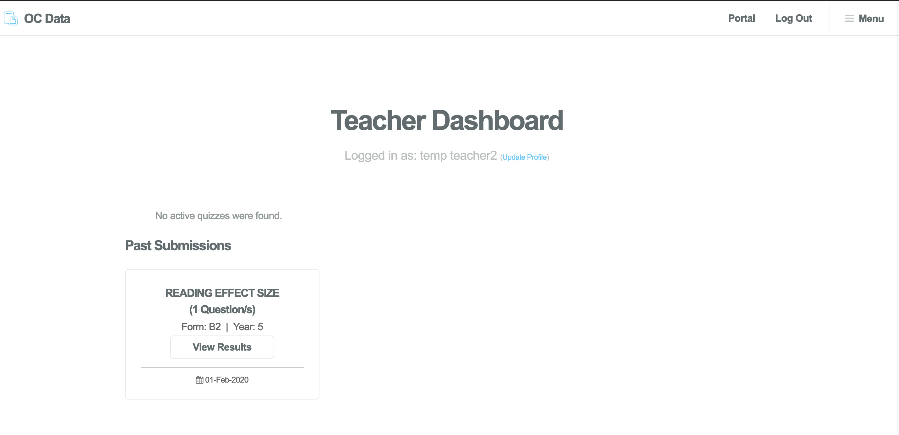 teacher dashboard